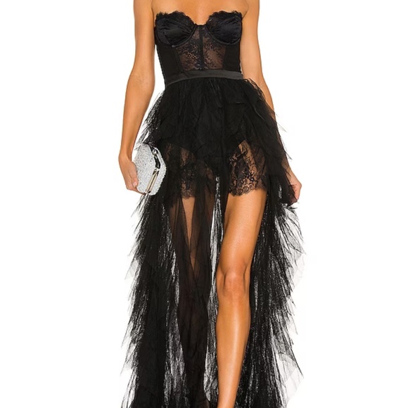 Love and Lemon Bustier Gown in Black
